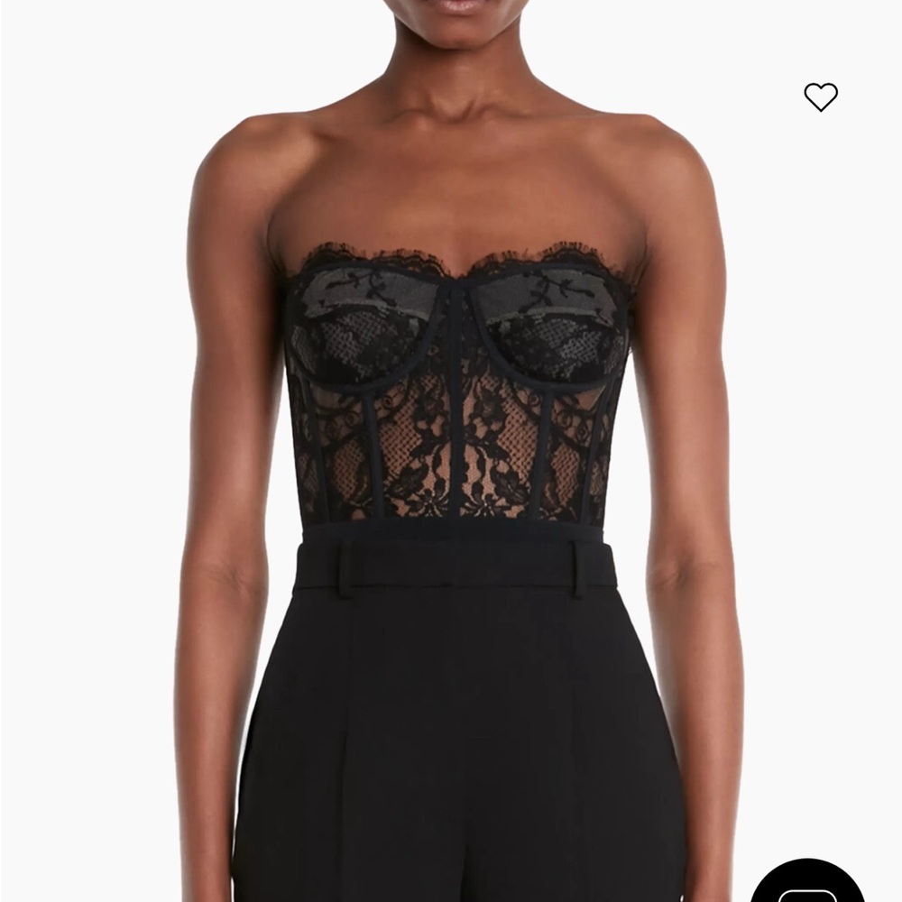Like New ! Alexander McQueen strapless Lace Bustier Top.